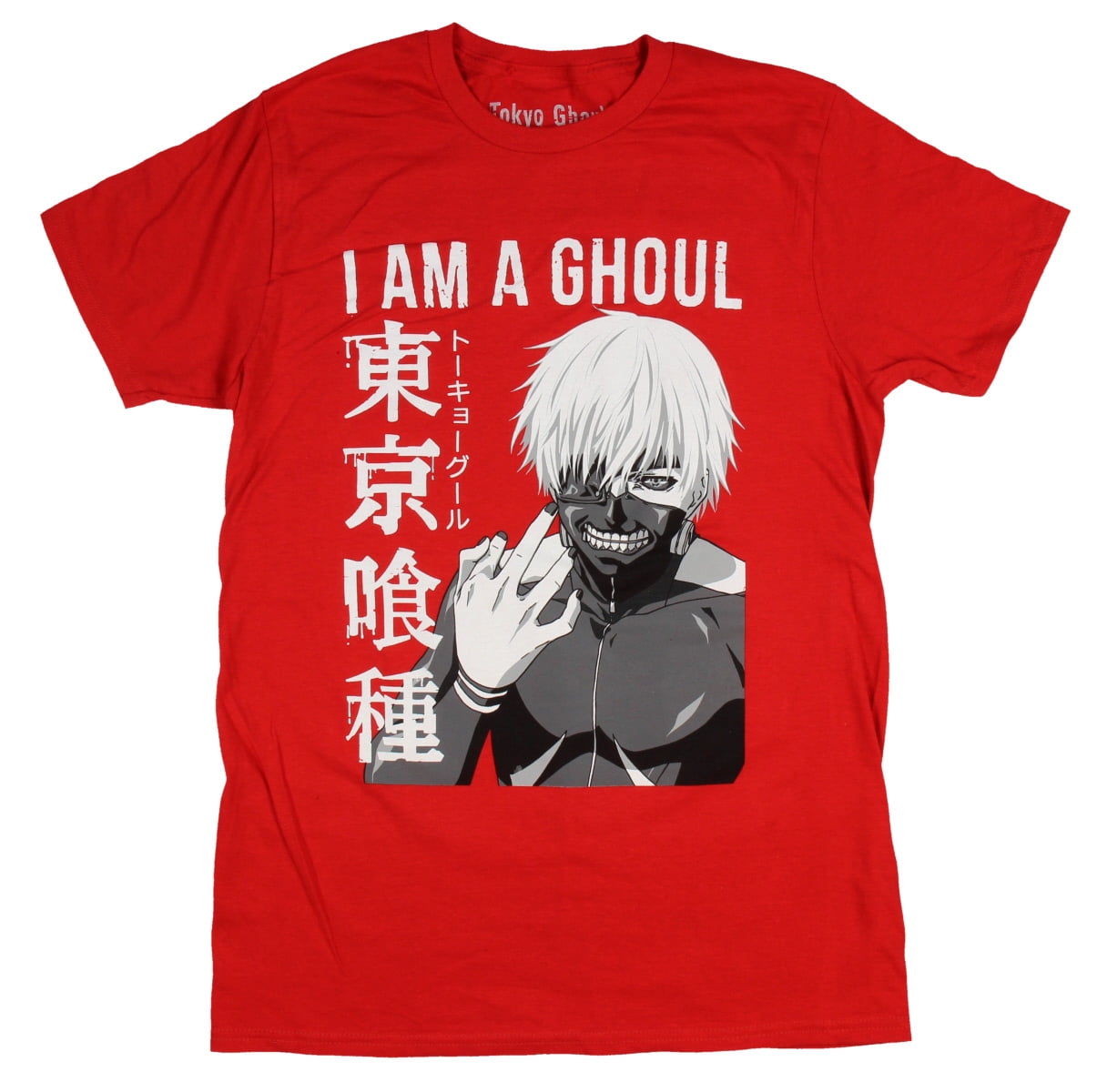 Tokyo Ghoul Manga Shirt Kaneki Half Ghoul Kanji Poster Anime Men S Pop Tee Md Walmart Com
