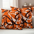 thumbnail image 4 of 2 Pack Outdoor Waterproof Throw Pillows, Abstraction Distortion Lines Art Decorative Square Pillow Case Patio Pillows for Chair Couch Sofa 16x16in, 4 of 9