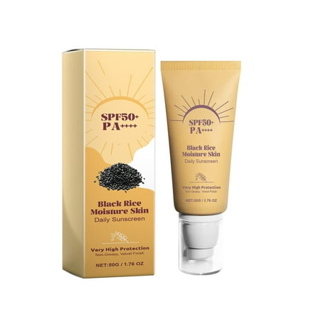 Save big on Tkrady Wet Sunscreen Body Lotion Moisturising Skin Radiation SPF 50 Sweatproof Natural Ingredients! 1 Tkrady Black Rice Moisturizing Protective Isolate Hydrating Moisturizing Moisturizing Refreshing And 1.76oz