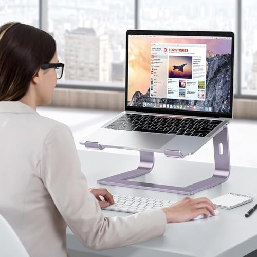 Laptop Stand for Desk, Detachable Laptop Riser, Aluminum Laptop Holder, Compatible with MacBook Air/Pro, Dell, HP, and All Laptops (11-16 inch), Grey