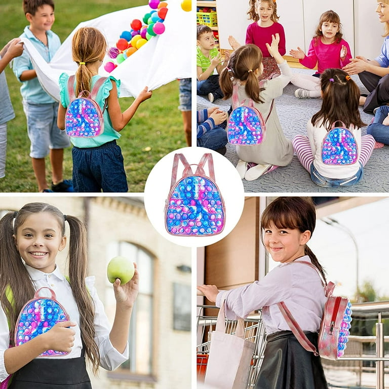 SCIONE Pop Backpack Fidget Toy for Kids Pop Purse for Kids Tie