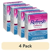 (4 pack) REFRESH CELLUVISC Lubricant Eye Gel Single-Use Containers 30 ea