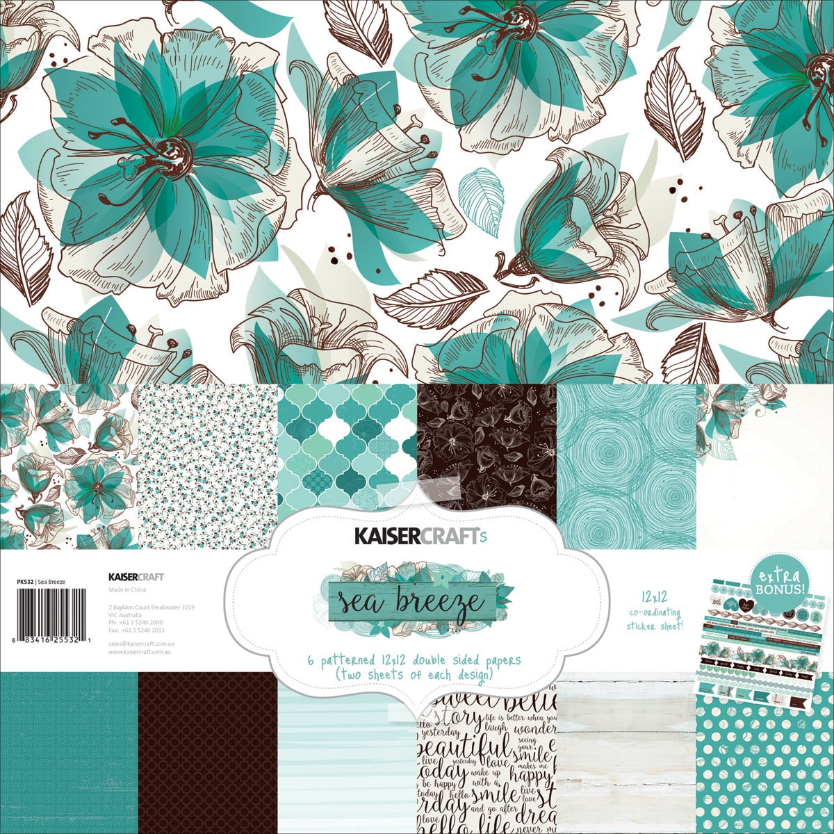 Kaisercraft Paper Pack, 12" x 12", 12pk