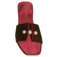 thumbnail image 1 of Sandalia Itzanab de Mujer Textil color Vino de Piso Talla 26 1 Par, 1 of 5