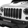 thumbnail image 4 of Insertos de parrilla Hooke Road para Jeep Wrangler JK, color negro mate, 4 of 9