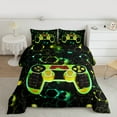 thumbnail image 3 of Manfei Futuristic Game Console Full Size Comforter Sets, Psychedelic Starry Sky Bedding Comforter Set, Teens Kids Boys Reversible Bedding Sets, Lightweight Room Decor, 3pcs, 3 of 9