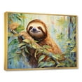 thumbnail image 2 of Designart "Leisurely Arboreal Climb" Sloth Floater Framed Canvas Prints, 2 of 5