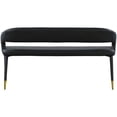 thumbnail image 4 of Meridian Furniture Destiny Black Vegan Leather Bench, 4 of 15
