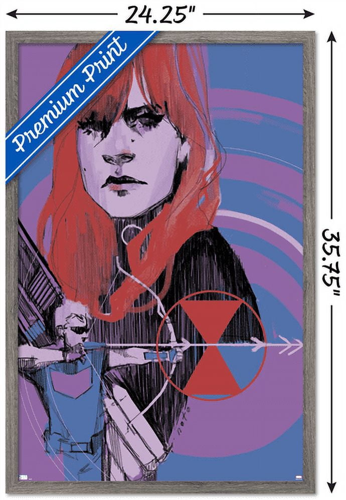 Marvel Comics - Hawkeye and Black Widow - Panel Wall Poster, 22.375" x 34", Framed