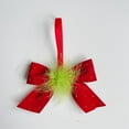 thumbnail image 4 of Cadorn Flocked Christmas Bow Ornament - Velvet Hanging Decor for Holiday Tree, Xmas Party, Festive Home Decoration, 4 of 6