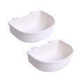 thumbnail image 3 of perfeclan 2x Crate Dog Bowls Water Feeder Dish Easily to Mount Slow Feeding for Wire Cages or Crates for Birds Small Dogs Rabbit Cat Pets White, 3 of 9