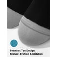 thumbnail image 4 of UNEEI Diabetic Socks for Men & Women, 6 Pairs Non-Binding Crew Socks with Extra Wide Loose Fit for Swollen Feet and Calves, Color-Block Design, Size 11-13, 4 of 6