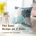 thumbnail image 5 of Blue Coral Throw Pillow Case 20x20 Set of 2 - Teal Grey Summer Coastal Patterned Cotton Linen Square Cushion Cover Decorative Pillowcase for Home Office Couch Sofa Chair, 5 of 6