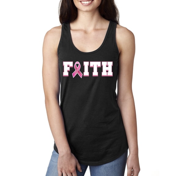 Wild Bobby Breast Cancer Survivor Nutrition Facts Pocket Breast Cancer Awareness Women Racerback Tank Top, Black, Small