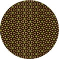 thumbnail image 1 of Ahgly Company Machine Washable Indoor Round Transitional Black Brown Area Rugs, 3' Round, 1 of 7