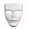 thumbnail image 2 of Solid Blank Female Anonymous Halloween Costume Face Mask, White, One-Size, 2 of 2