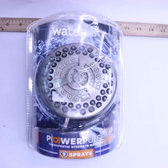 Waterpik Single Wall Mount Low Flow Fixed Adjustable Shower Head 9-Spray 4.5