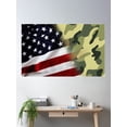 thumbnail image 2 of Us Flag Camo Poster Wall Art, Modern Wall Decor, 12x18 UNFRAMED, 2 of 3