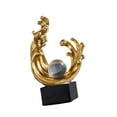 thumbnail image 5 of TISHITA Modern Art Sculpture Table Centerpiece Creative Collection Aesthetic Gift Table Ornament Golden Figurine for Farmhouse Indoor A, 5 of 8