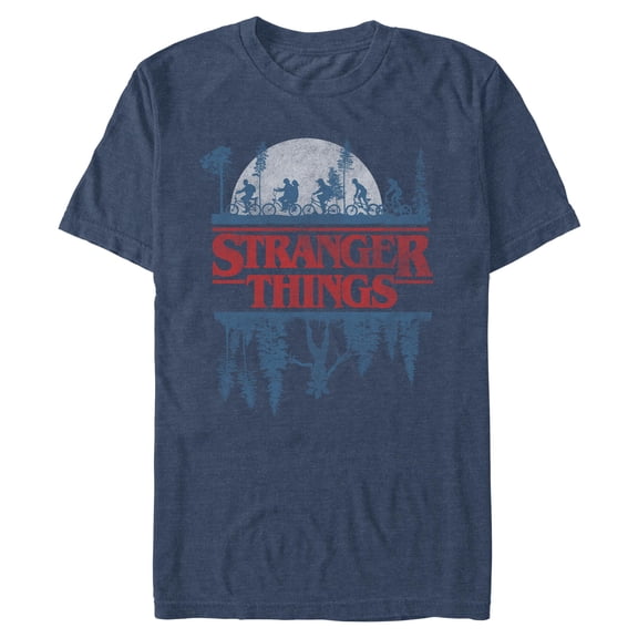 Mens Stranger Things Distressed Upside Down Logo T Shirt