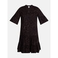 thumbnail image 6 of Scenario Women's and Women's Plus V Neck Mini Dress with Flutter Sleeves, Sizes XS-4X, 6 of 6