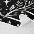 thumbnail image 5 of Erosebridal Boho Vintage Moth Quilt King, Spooky Celestial Peony King Coverlet Set for Boys Girls, Black White, 3-Piece 1 Bedspread and 2 Pillowcases, 5 of 7