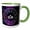 Green/White, variant on 3drose, Libra Zodiac Sign Stylish Astrology Gift. White Stars, Purple Space, 11oz Two-tone Red Mug