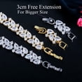 thumbnail image 4 of Noble African Gold Cubic Zirconia Drop Round Stone Cluster Bracelet for Ladies, 4 of 9