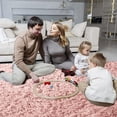 thumbnail image 4 of IR Imperial Rooms Shag Rug 3ft x 5ft Anti-Slip Soft Fluffy for Living Room Bedroom Decor Carpet Pink, 4 of 11