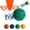 Green, variant on Silent Basketball with Basketball Hoop, 2024 Silent Basketball Lightweight Low Noise Basketball Foam Sports Balls, High-Density Foam Ball Indoor Training Ball for Kids Indoor Activities-Orange