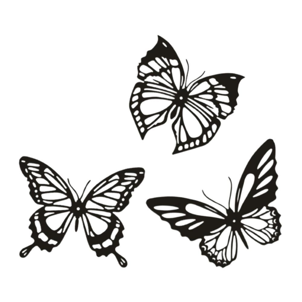 IMSHIE Metal Butterfly Wall Decor 3Pcs Butterfly Wall Art Sculpture