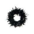 thumbnail image 1 of Matsuzay Guirnalda de plumas negras, guirnaldas colgantes para puerta, colgador de Halloween, colgante para o trato, recuerdos de fiesta Kits de decoración para fiestas Con luz, 1 of 6