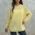 thumbnail image 5 of Long Sleeve Sweaters for Women Crew Neck Soft Tunic Tops Casual Hoodless Pullover Shirts, 5 of 5