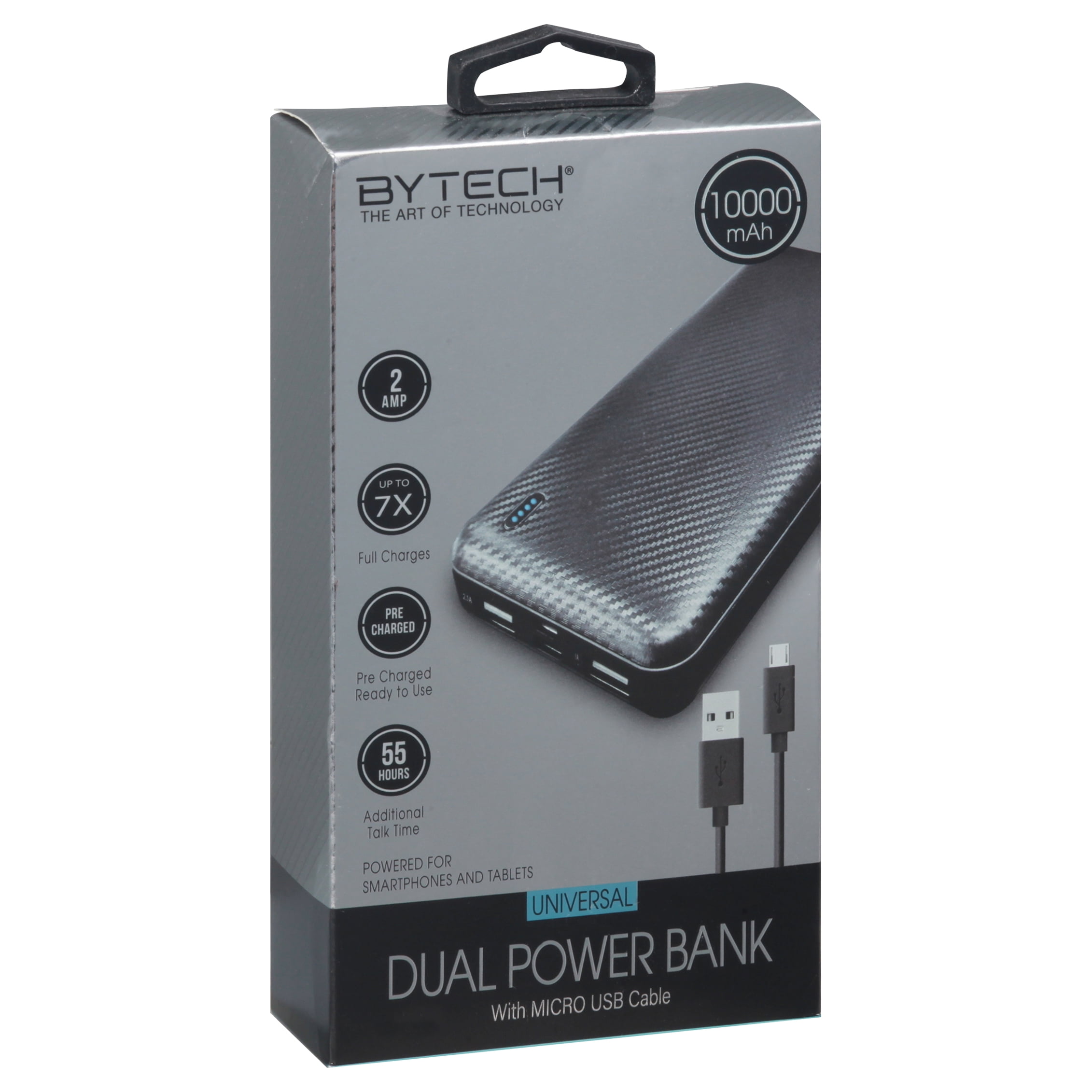 Powerbank 10KmAh 2 USB Powerbank-Black - Aotek informatique