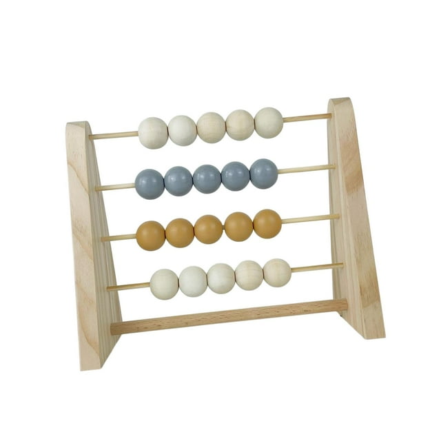 Ábaco de madera Montessori con marco de conteo y tarjetas, matemáticas educativas tempranas, 1 unidad Azul