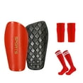 thumbnail image 1 of CSChome Football Shin Guard Soccer Shin Guards Set - Striped Knee High Compression Sleeves, Non-Slip Shin Pads Protectors, 1 of 7