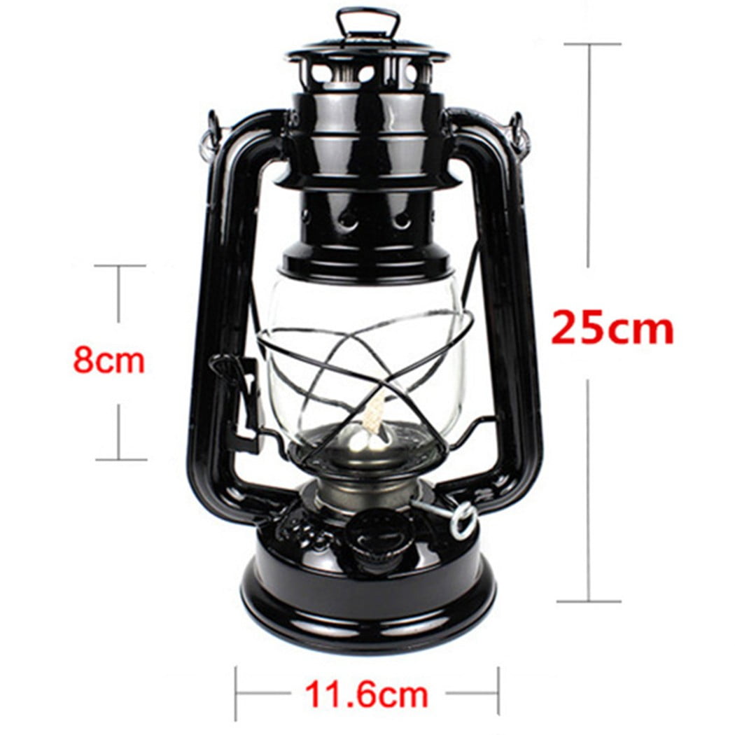 Retro Antique Style Iron Camping Kerosene Alcohol Lamp Oil Light Lantern Decor 