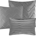 thumbnail image 4 of Lanco Chevron Shabby Chic 7 Piece Comforter Set Grey, Bed Size Queen, 100% Polyester Fill, 4 of 6