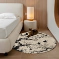 thumbnail image 2 of Round Rugs 3.3Ft, Chinese Round Area Rug Washable Indoor Throw Carpet, Black White Tree Flowers Traditional Ink Painting Soft Non Slip Circle Rug for Laundry Room Patio Home Decor Aesthetic, 2 of 8