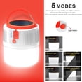 thumbnail image 2 of Solar / USB Rechargeable LED Camping Lantern Portable Lamp with Remote Control, Waterproof IP45 2200mAh Power Bank Hanging Lamp for Hiking, Emergency Outdoor Camping, 2 of 5