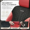thumbnail image 3 of Coverado Front Car Seat Covers, 2 Seats Luxury Faux Leather Seat Protectors, Universal Fit for Most Cars, Black&Red, 3 of 6