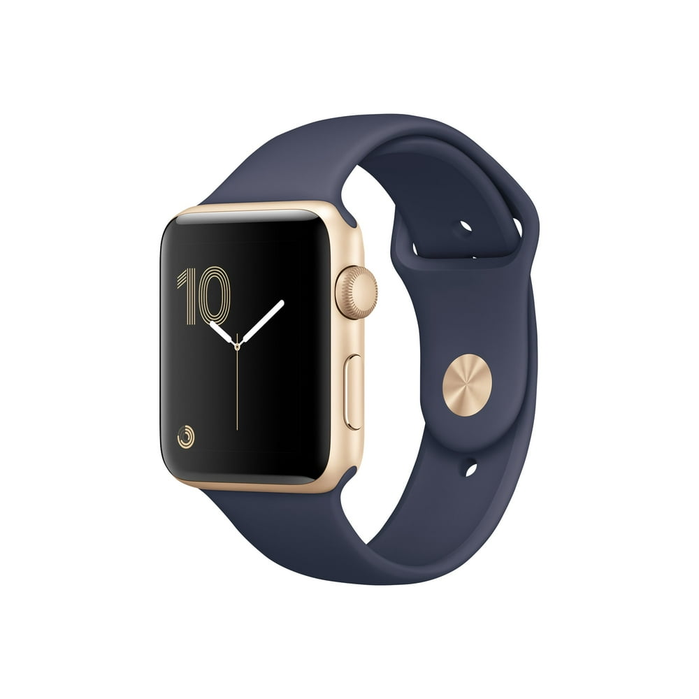 Apple Watch Series 2, 38mm Gold Aluminum Case with Midnight Blue Sport