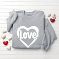 thumbnail image 4 of zbxnLI Spring Sweatshirts Womens Valentine's Day Tops Crew Neck Pullover Top Long Sleeve Sweatshirt Fashion Outfits, 4 of 6
