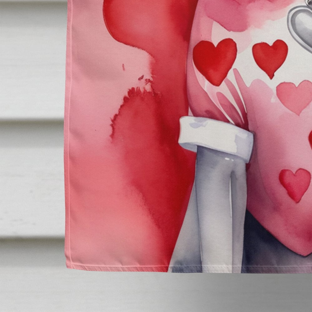 Weimaraner My Valentine House Flag 28 in x 40 in