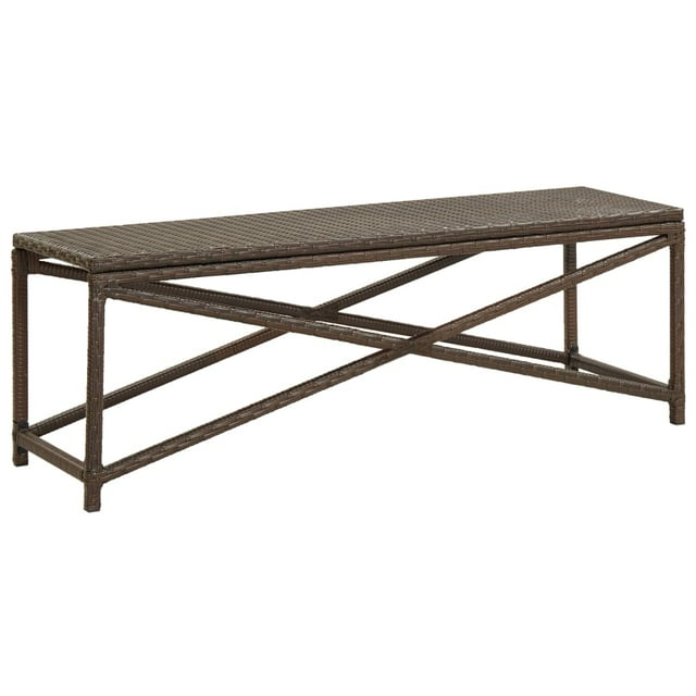 vidaXL Banc de Jardin 120 cm Rotin Synthétique Brun
