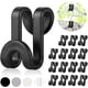 thumbnail image 1 of Clothes Hanger Connector Hooks, 70 Pcs Multi-Level Cascading Hanger Hooks, Plastic Heavy Duty Cascading Mini Hooks for Velvet Hangers Space Saver Closet Organizer, Black, 1 of 5