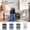 C001- Style A, variant on Misting Air Fan, Fan, Portable Personal Fan, Cooler Fan, 9X7X3 Inch Plug-In Multi-Color Illuminated Mist Fan with Top Water Tank, 5 Nozzle Humidification Cooling Feature,