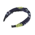 thumbnail image 5 of Unique Bargains 1 Pc Grace Pineapple Pattern Wide Cross Knot Headbands for Women Navy Blue, 5 of 6