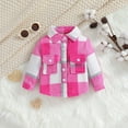 thumbnail image 2 of UAYOTSE Toddler Kids Baby Boys Girls Flannel Plaid Shirt Long Sleeve Button up Tops Outfits(3-4 Years,T49-Hot Pink), 2 of 8