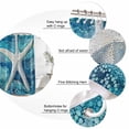 thumbnail image 3 of Teal Coastal Starfish Bathroom Shower Curtains with 12 Hooks Polyester Waterproof Shower Curtain for Stalls and Bathtubs Summer Watercolor Ocean Decorative Bathroom Privacy Curtain 48x72 Inches, 3 of 8
